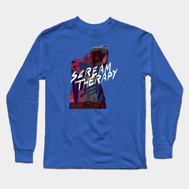 Scream Therapy Podcast logo Long Sleeve T-Shirt by Scream Therapy